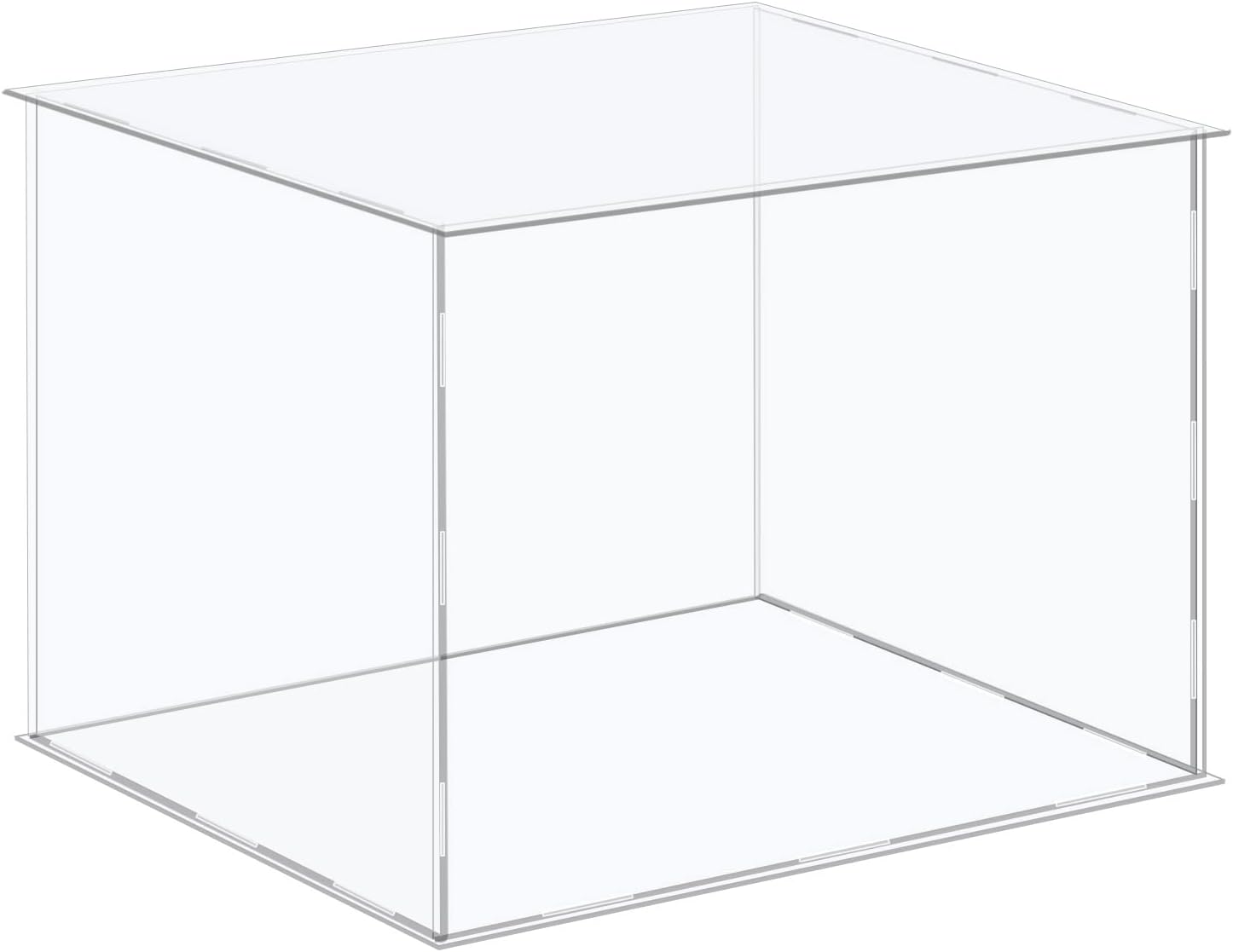 MECCANIXITY Vitrina de acrílico Caja de plástico Caja de almacenamiento de cubo transparente Ensamble escaparate de 14.1 x 12.2 x 10.2 pulgadas para