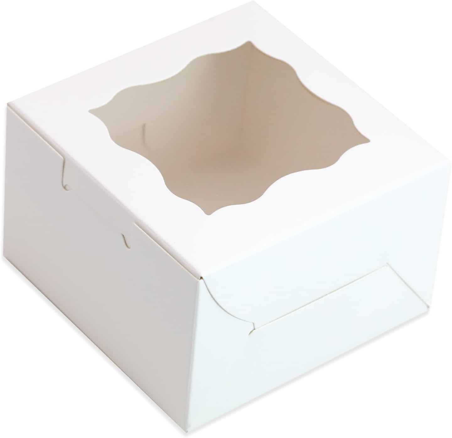 PQZKLDP 15 cajas blancas de 4 x 4 x 2.5 pulgadas, adecuadas para mini pasteles, cupcakes, pasteles, golosinas de panadería, galletas y mini