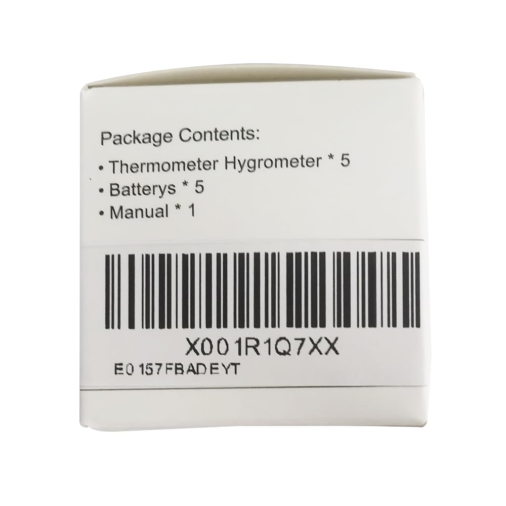 Termómetro digital para interiores, higrómetro, paquete de 5 monitores de temperatura ambiente y humedad con indicador de comodidad para casa,