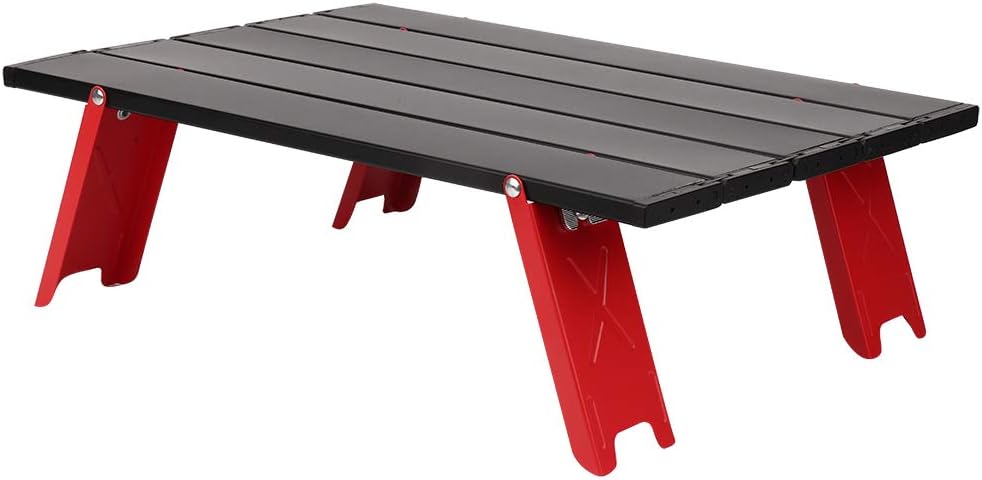 Fydun Aluminum Alloy Picnic Table Lightweight Folding Table for Outdoor BBQ Backpacking Camping Aluminum Alloy Picnic Table for Family