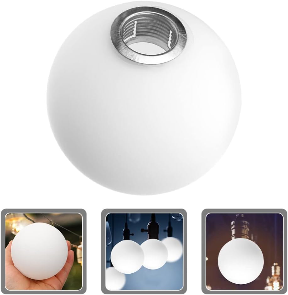 Pantalla de lámpara colgante, mesa blanca, 1 unidad, pantalla de globo de vidrio, pantalla de luz redonda de globo de vidrio blanco, reemplazo para