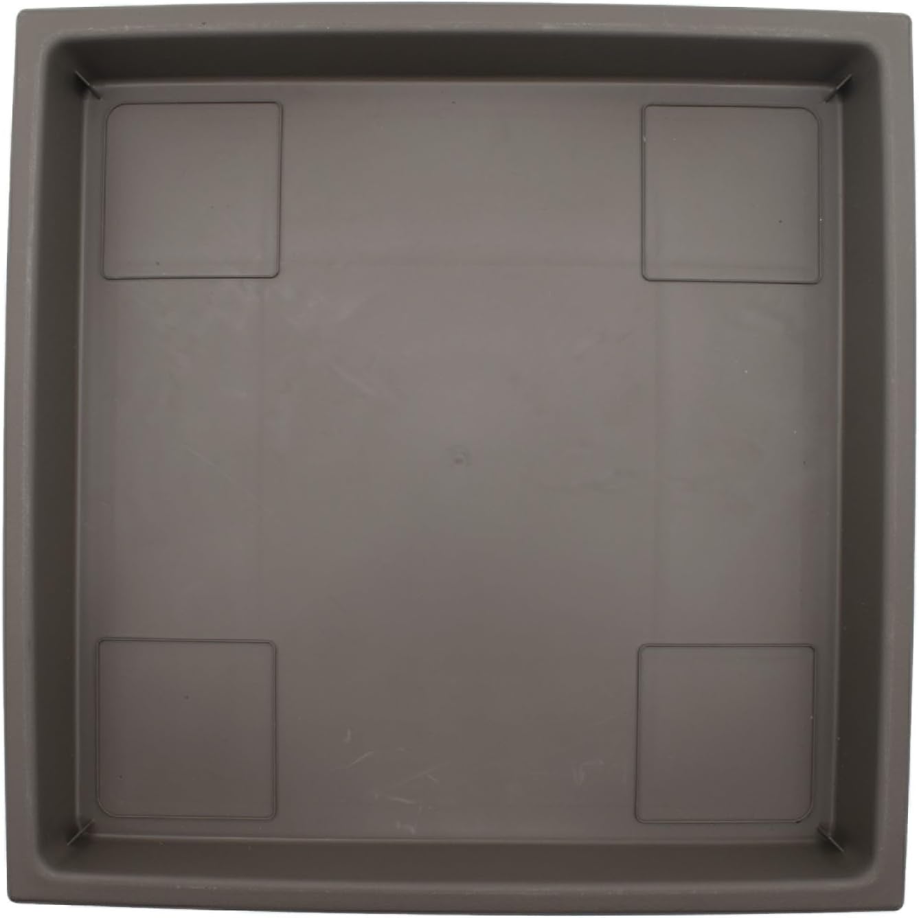 The HC Companies Plato cuadrado de plástico para plantas de 11 pulgadas, bandejas para plantas de interior y exterior para macetas, 11.38 x 11.38 x
