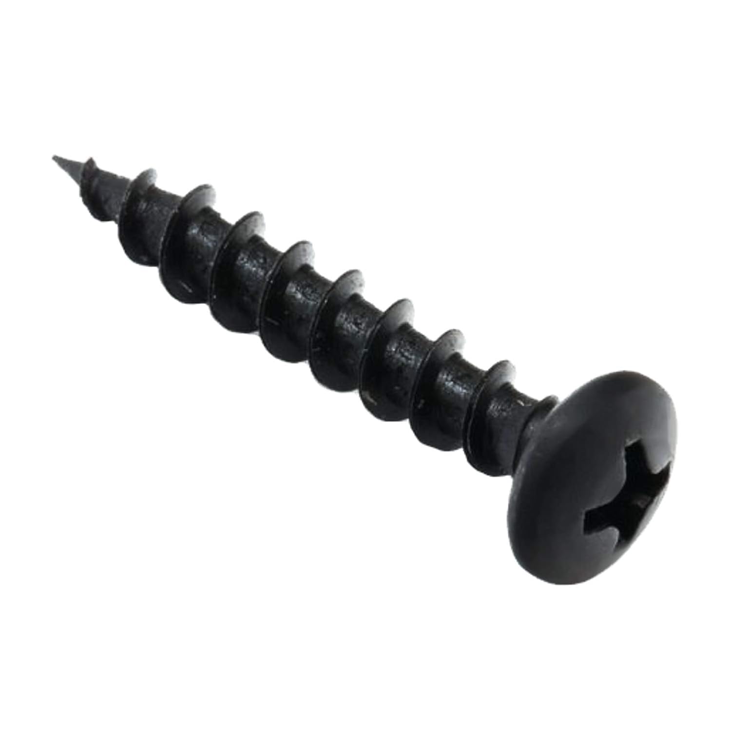 Paquete de 1000 tornillos Rok Hardware #8 x 1 pulgada de rosca gruesa profunda, tornillos de cabeza plana de madera de fosfato negro MDF