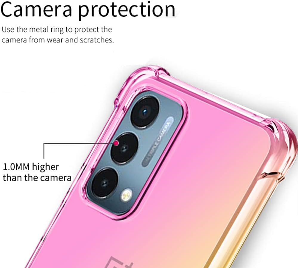 Osophter Funda para Oneplus Nord N200 5G con 2 protectores de pantalla transparente esquinas reforzadas TPU absorción de golpes flexible para 1+Nord