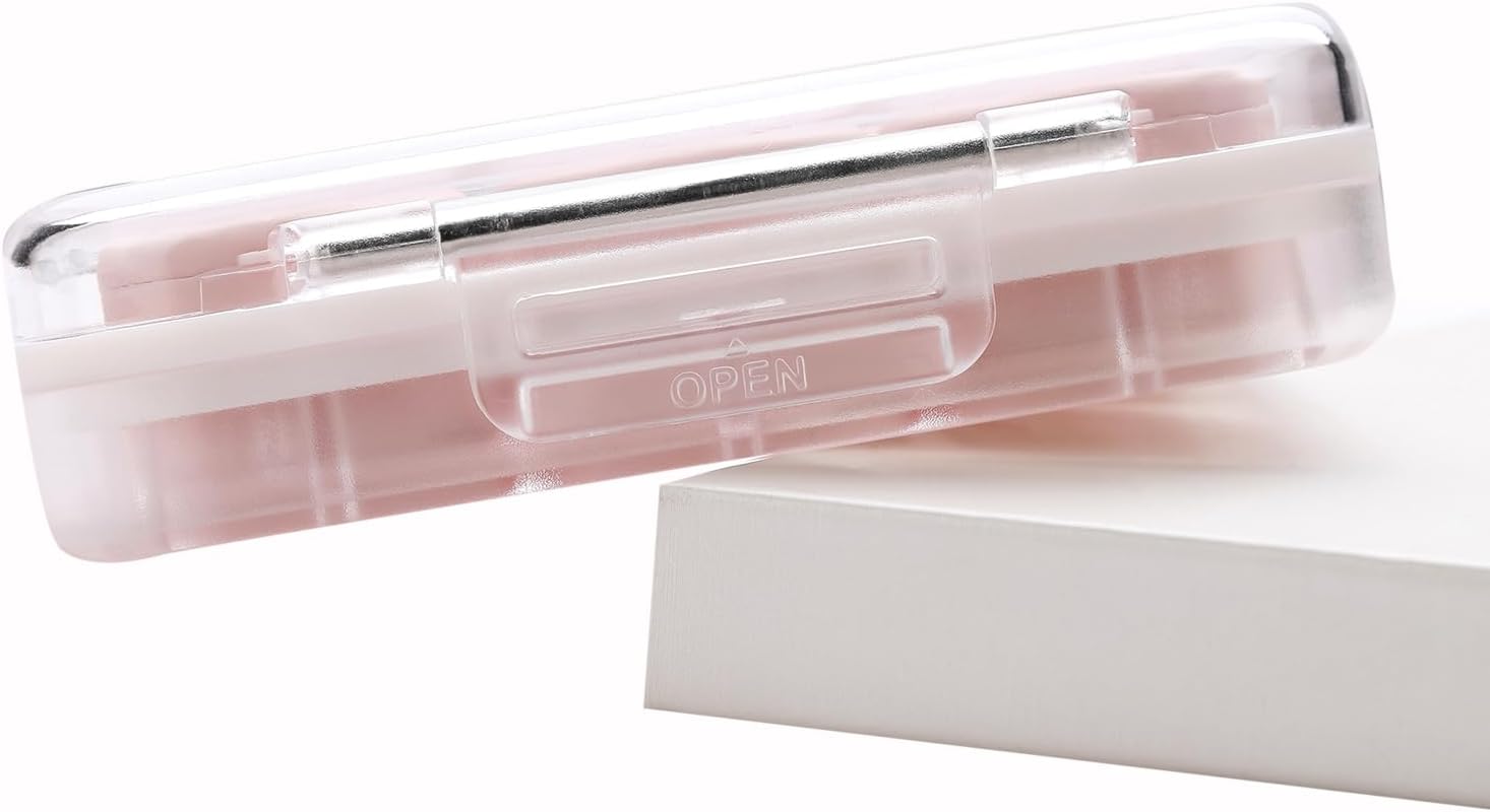 RICHCEE Pastillero diario con 10 compartimentos para bolso de bolsillo, lindo pastillero de viaje combinado, organizador diario portátil de píldoras