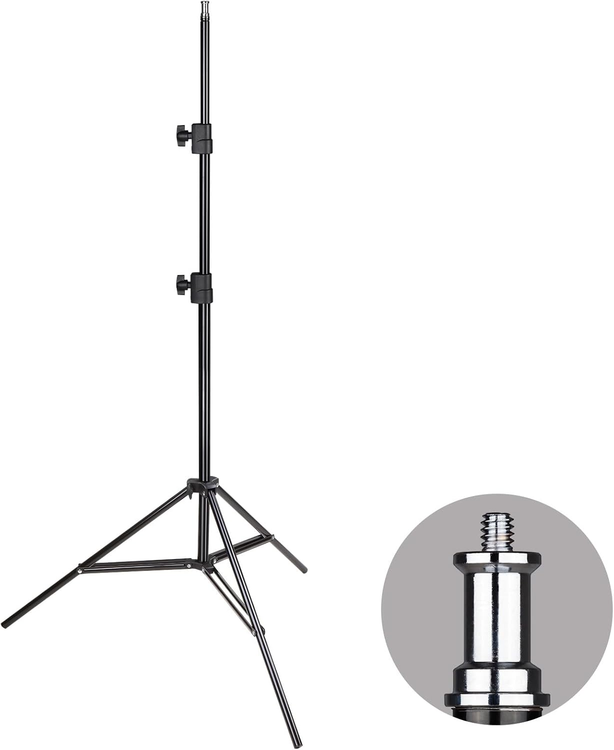 JINBEI Soporte de luz de fotografía de 7.2 pies86.6 in, trípode de metal plegable con interfaz universal estándar de 14 pulgadas para luz