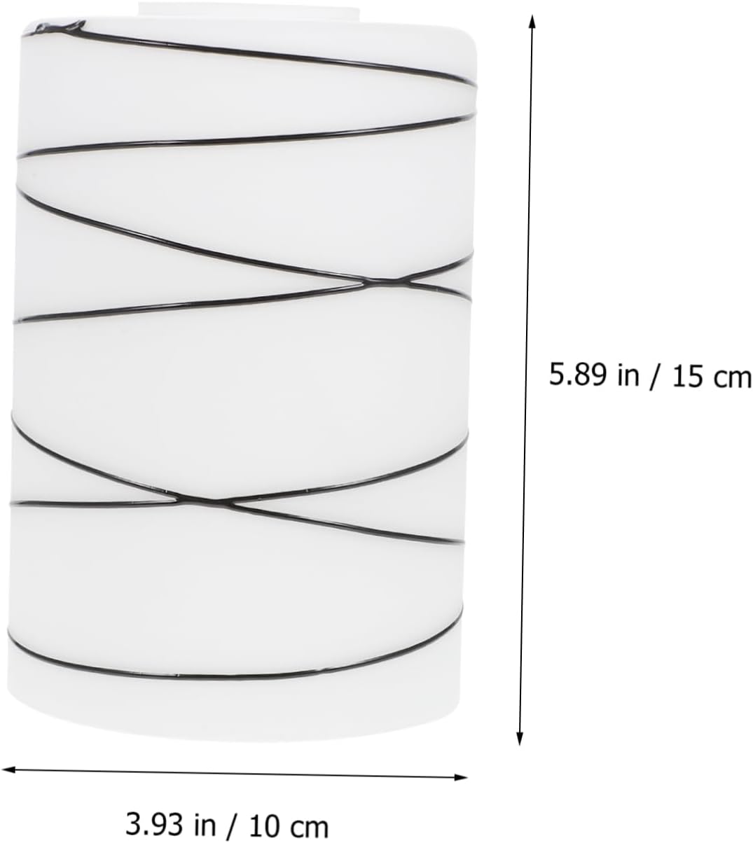 Housoutil Pantalla cilíndrica de vidrio Accesorios interiores Cubiertas de luz para luces de techo de repuesto de vidrio blanco globo cilindro