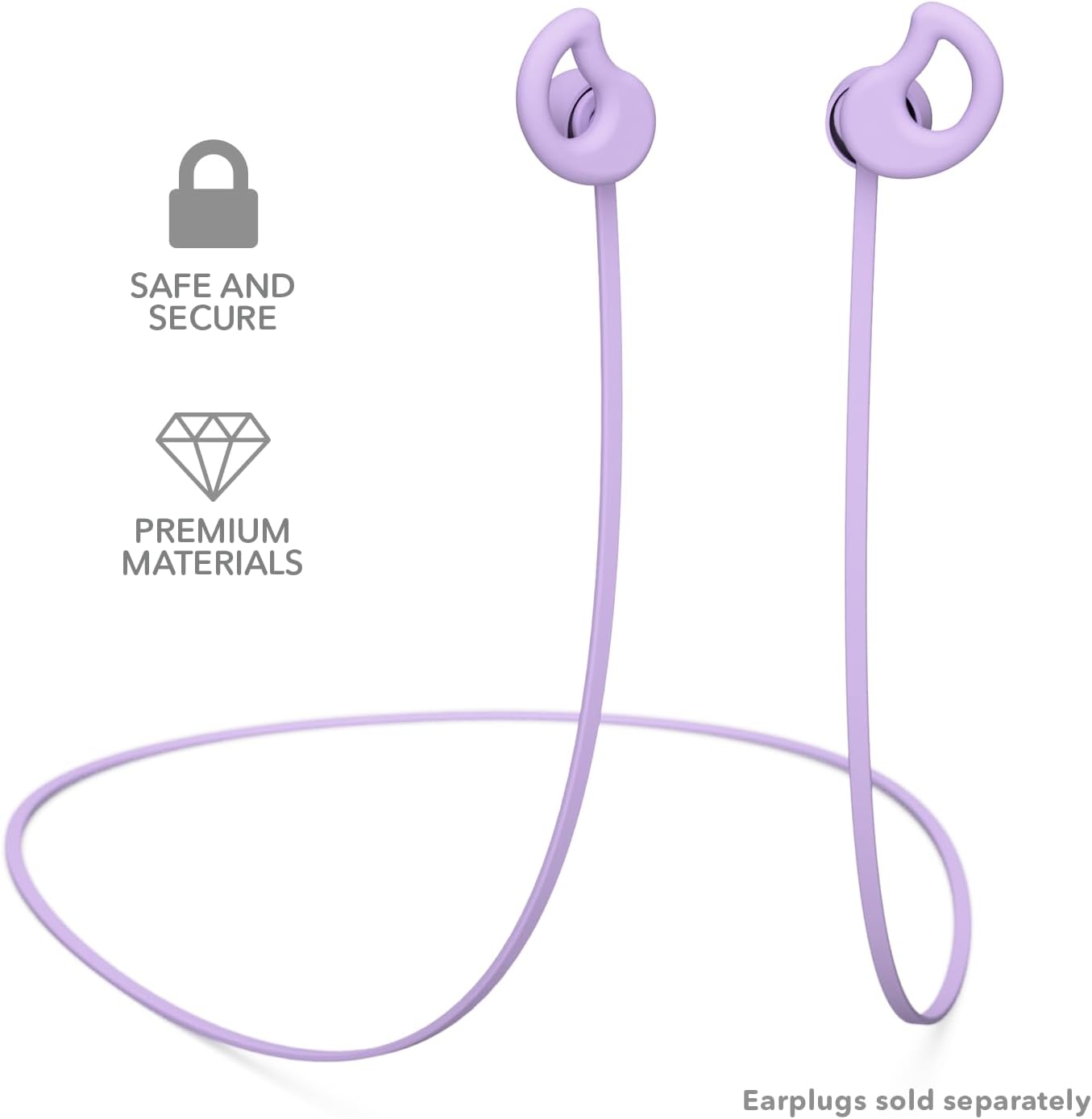 Cordón para tapones para los oídos, suave y duradero, flexible de silicona de alta calidad, funciona con la mayoría de tapones para los oídos con
