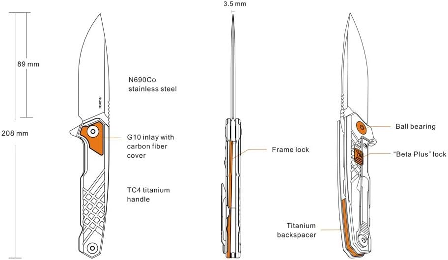 RUIKE RK-M875TZ M875-TZ Titanio Titanio