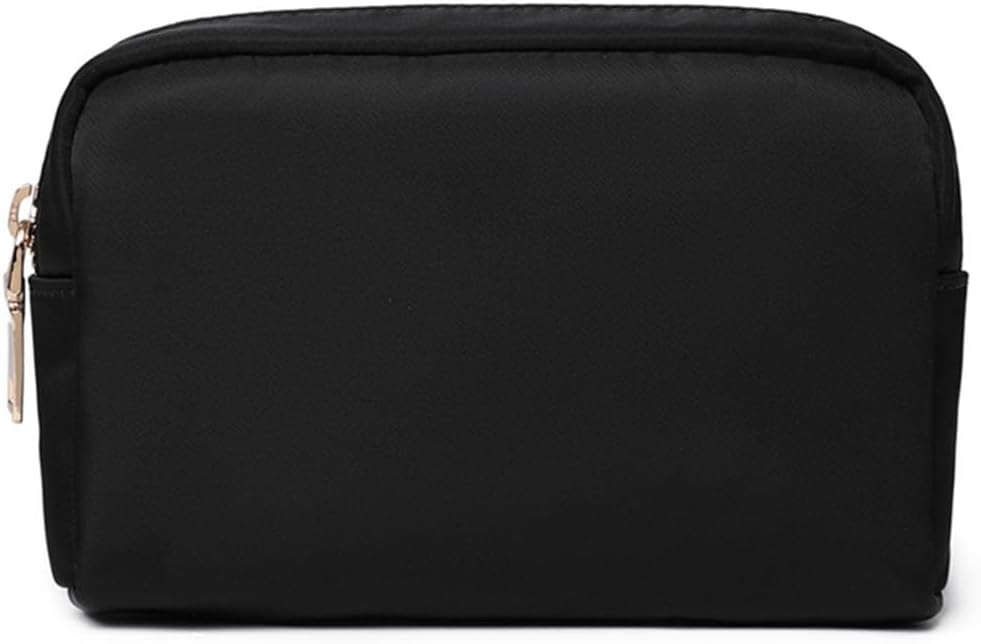YONBEN Bolsas de cosméticos – Bolsos de mano elegantes y versátiles para tus artículos esenciales de belleza, Negro (black Nylon), Sencillo