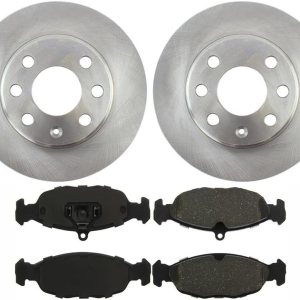 Pastillas de freno delanteras y rotores de disco de freno pastillas de cerámica para Chevy 1994-2010, compatible con Chevy Monza 2003 Pastillas de freno delanteras y rotores de disco de freno pastillas de cerámica para Chevy 1994-2010, compatible con Chevy Monza 2003