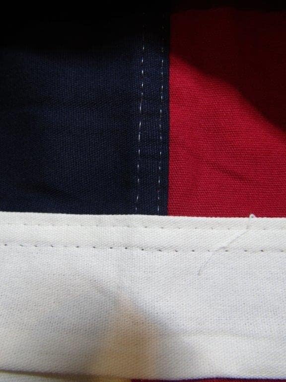 Premium 5×9.5 ft Embroidered Bars 1st 7 Cotton Casket Flag