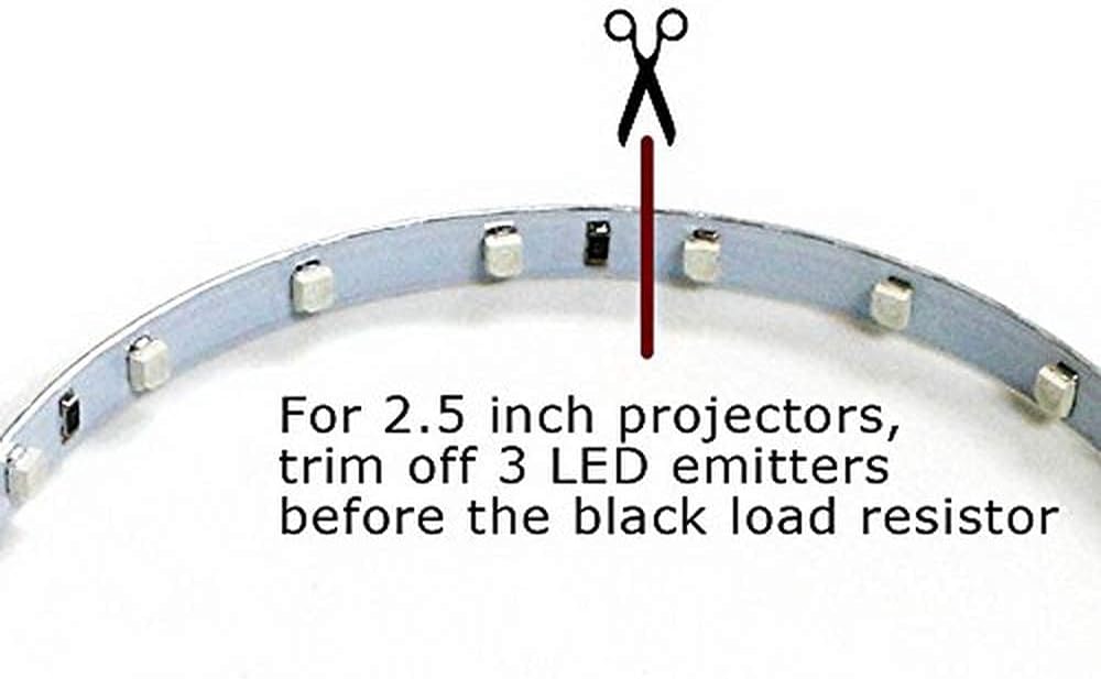 iJDMTOY 15-SMD kit de anillo de luces ledes halógenas de alta potencia, ojo de demonio, para faros o lentes de proyección de 2.5″ 2.8″ 3.0″, Azul