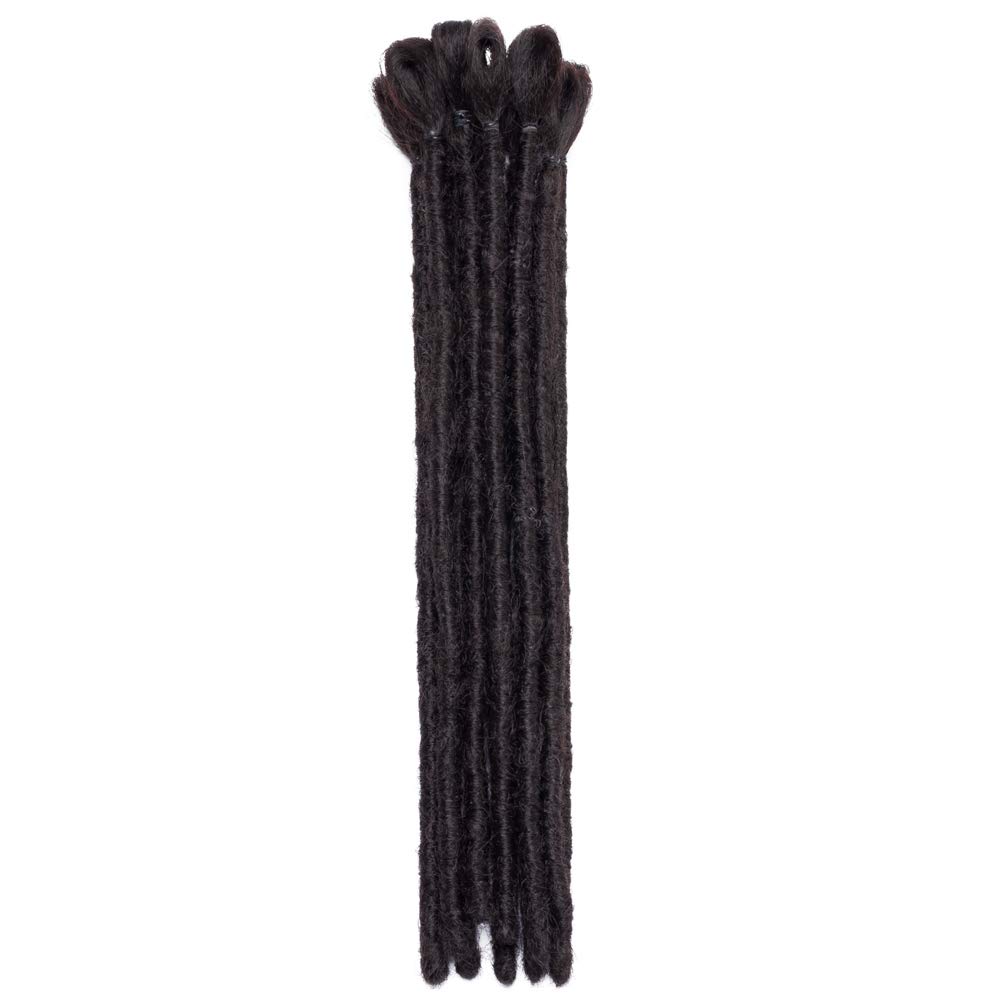 Extensiones de rastas cortas de 12 pulgadas, 5 hebras, suaves hechas a mano, rastas de ganchillo para hombres, reggae hip-pop, marrón oscuro