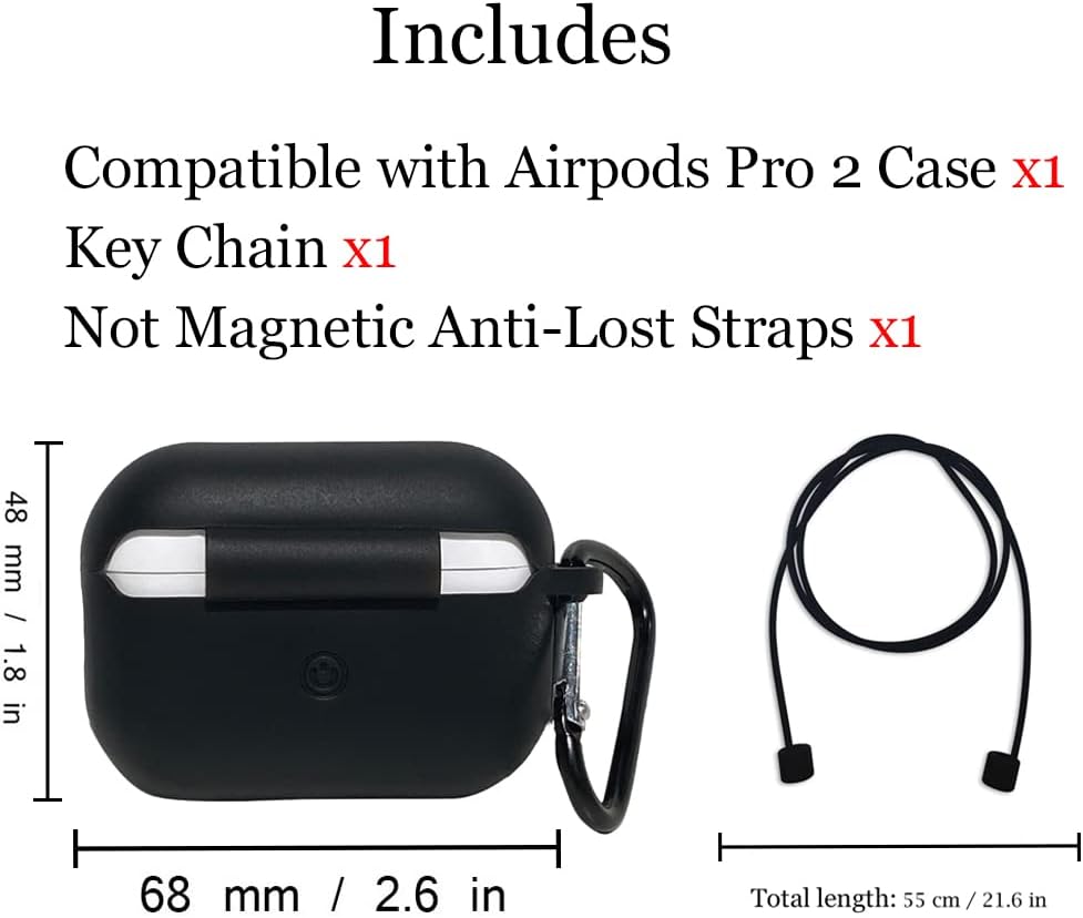 LFWUEYAM Funda compatible con Airpods Pro de 21 generación 20222019, funda protectora de silicona suave con llavero y correas antipérdida, inicial