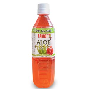 Parrot Bebida de aloe vera con sabor a pulpa y granada, aloe masticable añadido, bebida dulce y refrescante de Jucie de 16.9 onzas líquidas (paquete Parrot Bebida de aloe vera con sabor a pulpa y granada, aloe masticable añadido, bebida dulce y refrescante de Jucie de 16.9 onzas líquidas (paquete
