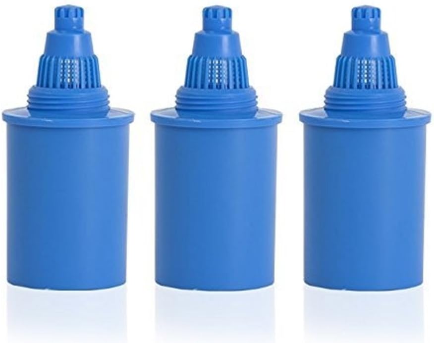 EHM Paquete de 3 cartuchos de repuesto para filtros de agua mineral alcalinos (azul)