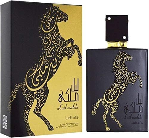 Lattafa Perfumes Lail Maleki para Eau de Parfum en espray unisex, 3.4 onzas