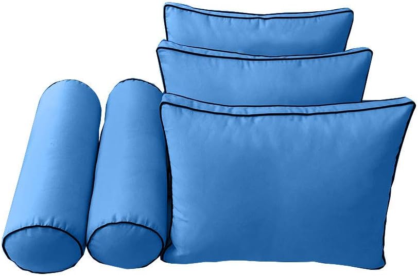 Prolinemax Funda solamente Sábana bajera ajustable para colchón de sofá cama estilo 3 doble con ribete de contraste para exteriores AD102
