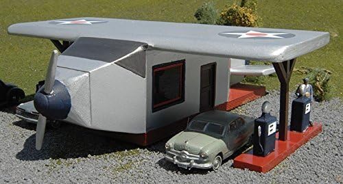 Bachmann Industries Resina Edificios-Roadside U.S.A Avión Gasolinera