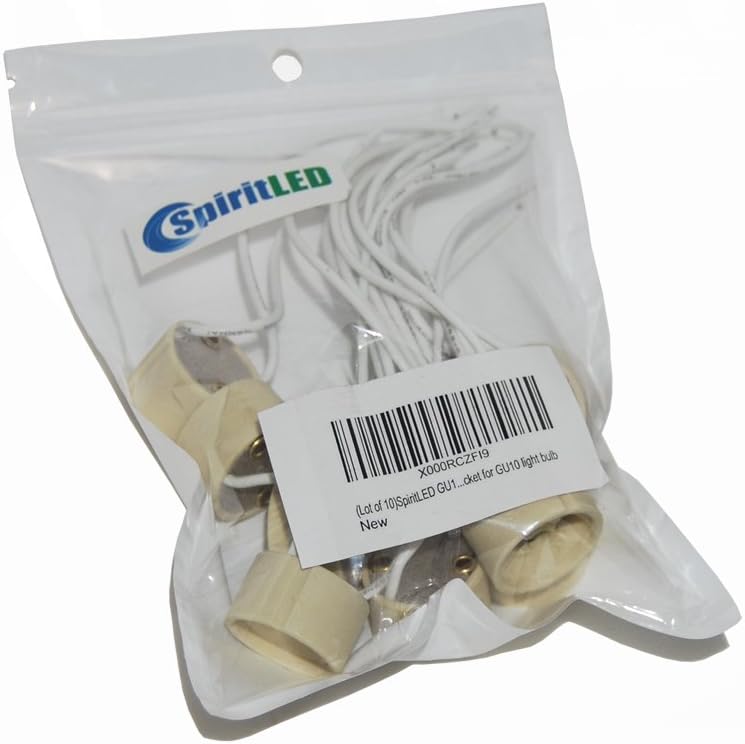 (Lote de 10) SpiritLED GU10 Socket, conector de cable para bombilla GU10