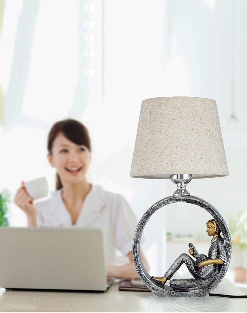 Lámpara romántica para niños, luz de lectura simple y moderna, lámpara de mesa LED para estudio de hotel, con interruptor de atenuación, decoración