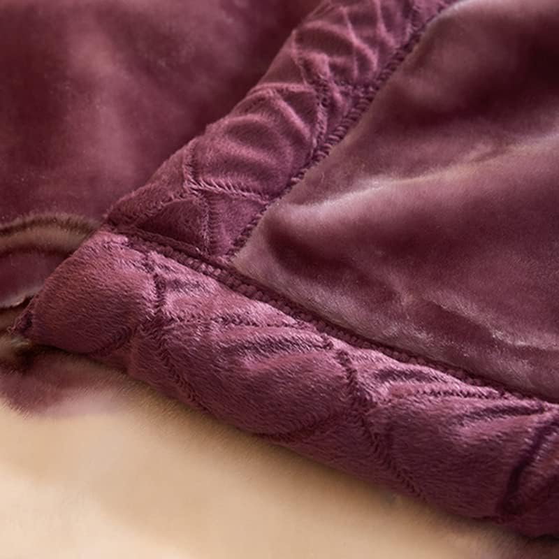 MODUSKYE Mantas de visón, felpa coreana pesada de 5.5 libras, 2 capas de 59 x 78 pulgadas, mantas gruesas tamaño matrimonial, Raschel Sliky, manta