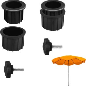 Paraguas de patio base de sombrilla soporte agujero anillo tapa tapa inserto con botones de ajuste traje para diámetro 2 pulgadas poste de paraguas Paraguas de patio base de sombrilla soporte agujero anillo tapa tapa inserto con botones de ajuste traje para diámetro 2 pulgadas poste de paraguas