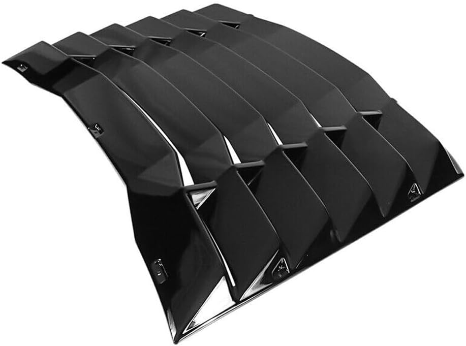 ZR – Parasol para ventana trasera, color negro brillante, plástico ABS