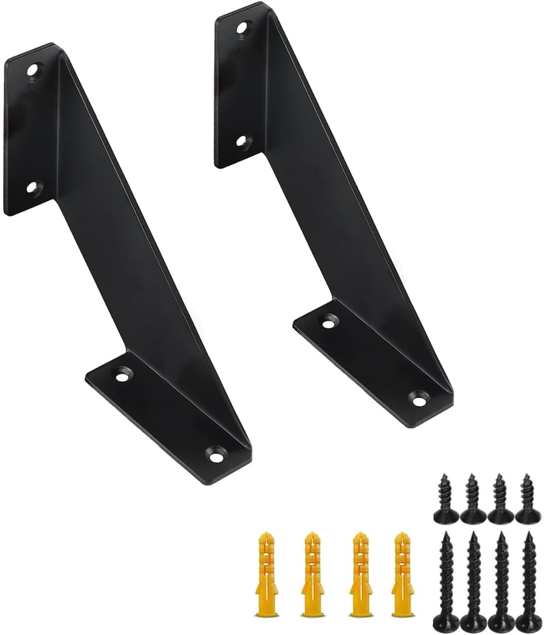 Paquete de 2 soportes angulares resistentes de 8 pulgadas para estantes flotantes  Soportes de pared elegantes y decorativos  Incluye tornillos y