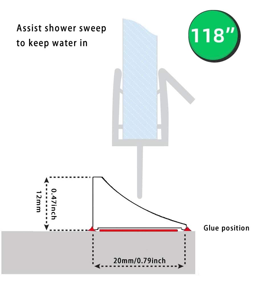 Protector de agua de 118 pulgadas para fregadero de cocina, protector de salpicaduras de goma de silicona, tira de retención de agua de esquina para