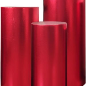 wangdahua Fundas de soporte de cilindro de fiesta para soportes de pedestal de cilindro de metal blanco, fundas de pedestal de tela elástica wangdahua Fundas de soporte de cilindro de fiesta para soportes de pedestal de cilindro de metal blanco, fundas de pedestal de tela elástica