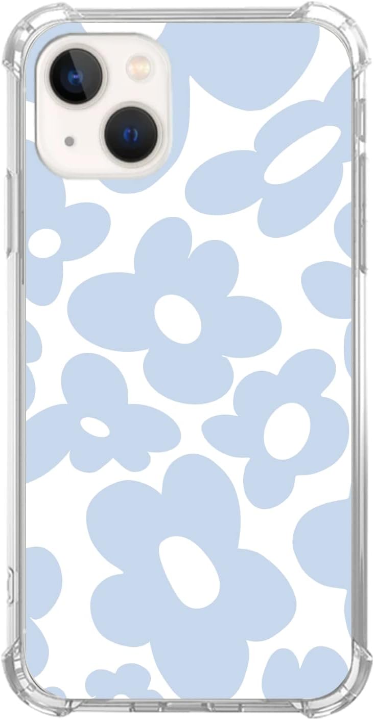 Funda con diseño de flores retro de los años 70, compatible con iPhone 15, diseño de flores hippie para iPhone 15, para adolescentes, hombres y