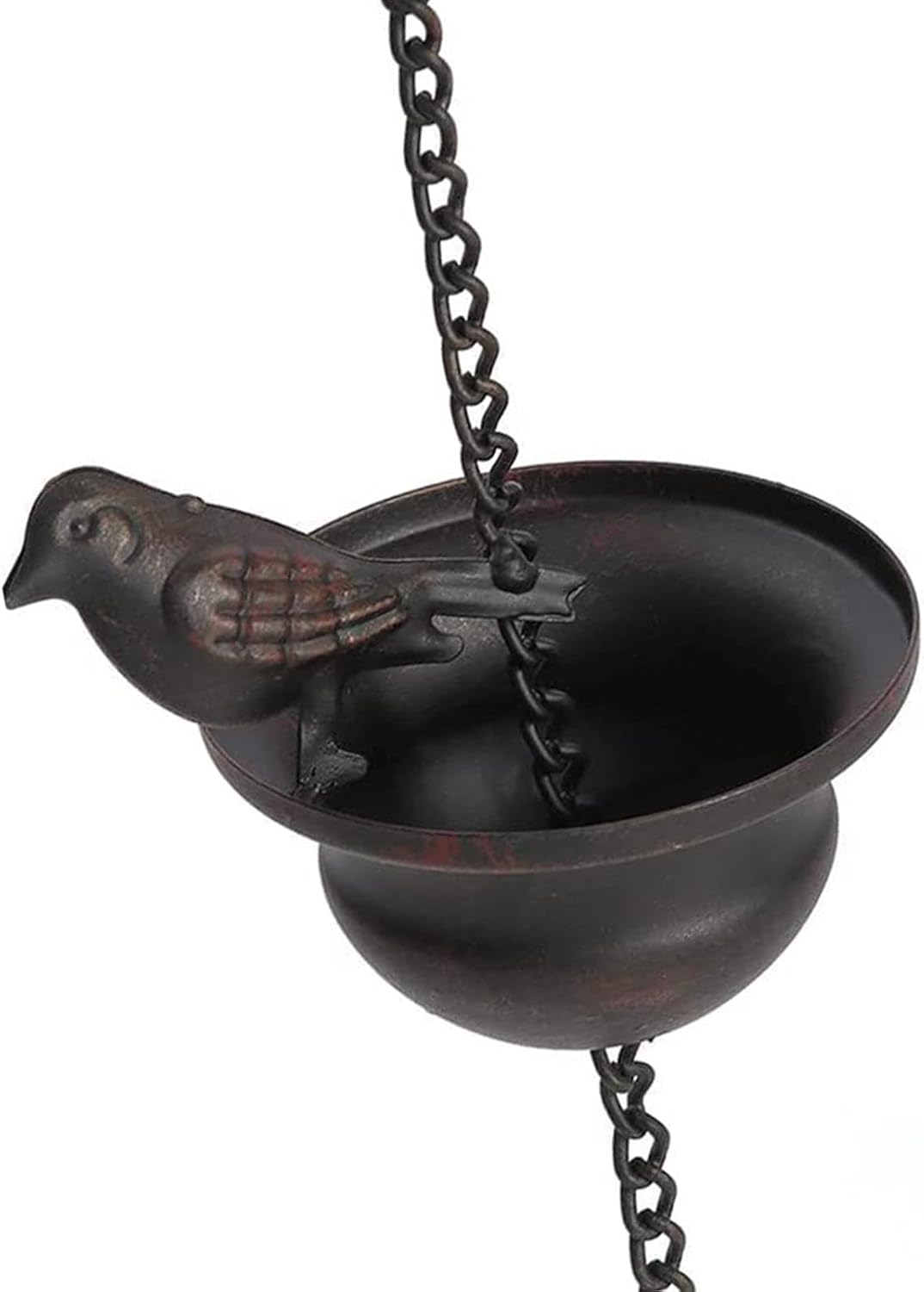 KLKCMS Cadenas de lluvia de pájaros para canaletas de repuesto, copas de vertido, copas decorativas para colector de lluvia, cadena de lluvia de