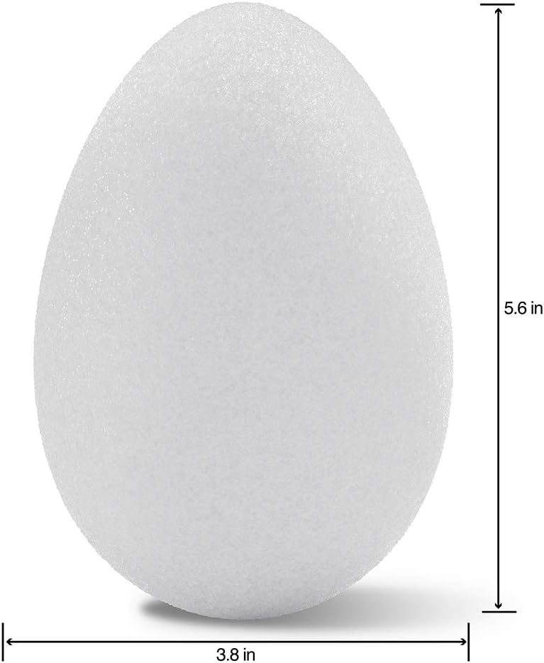 FloraCraft CraftFM – Huevo de 3.8 x 5.6 pulgadas, color blanco