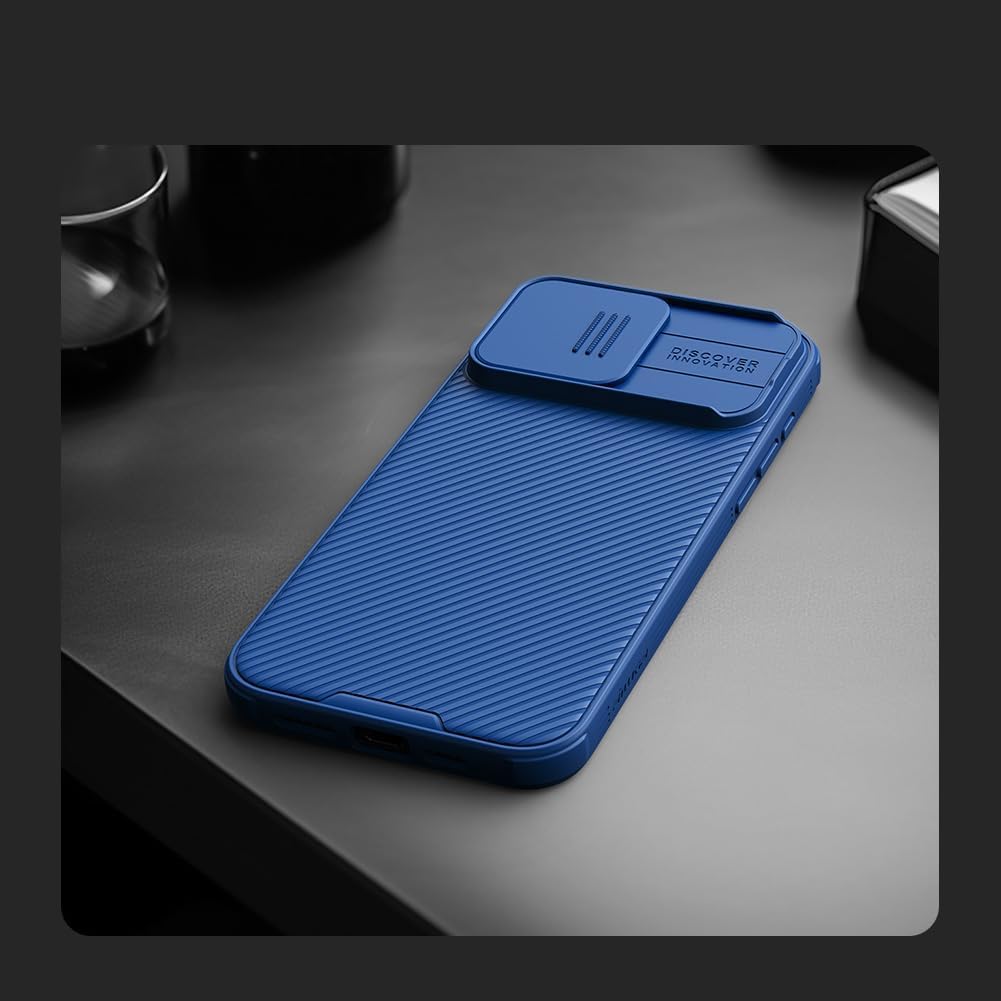 Nillkin Funda magnética para iPhone 15 Pro Max, compatible con MagSafe, funda deslizante para cámara, funda protectora delgada para iPhone 15 Pro