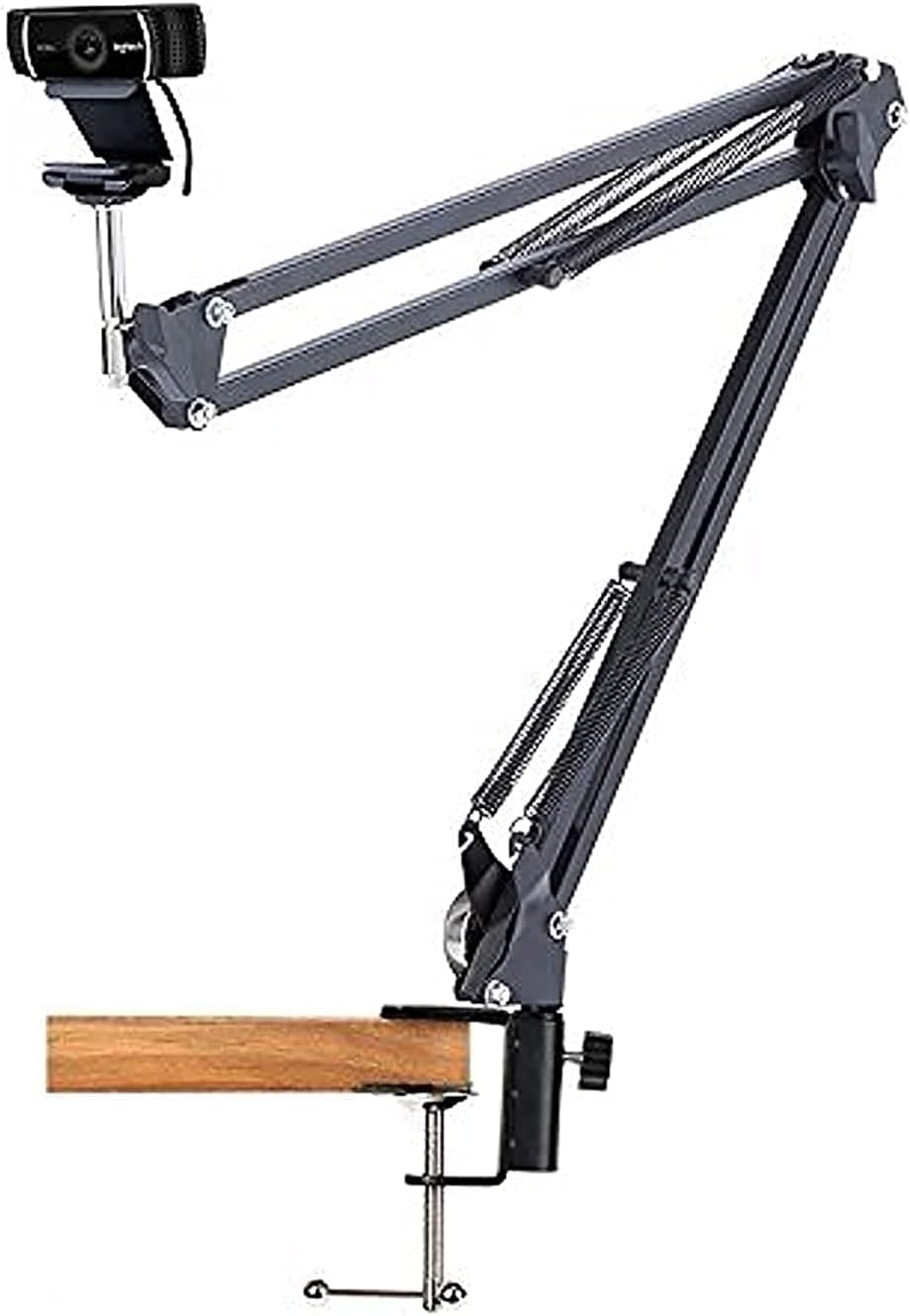 Abrazadera de computadora Mount Suspension Boom Scissor brazo soporte de trípode para Logitech cámara web C922C930e C930C920C615