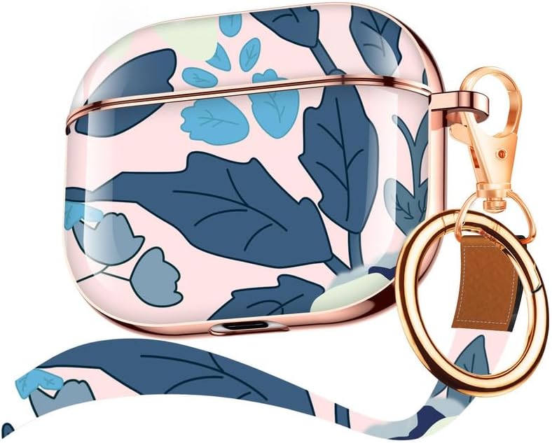 Maxjoy Funda para AirPods Pro, diseño único, funda protectora dura a prueba de golpes para Airpod Pro con llavero compatible con Apple AirPods Pro