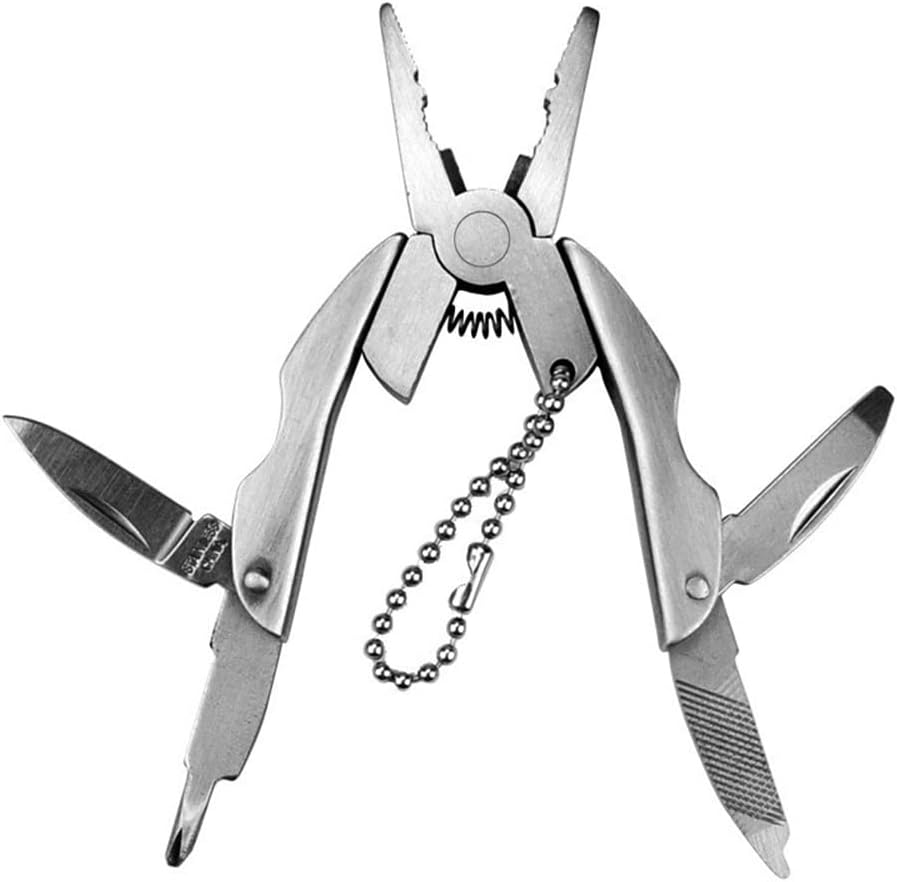 AKOAK 1 paquete de alicates multiusos, cuchillo duradero de acero inoxidable para exteriores, martillo de seguridad, para supervivencia, campamento,