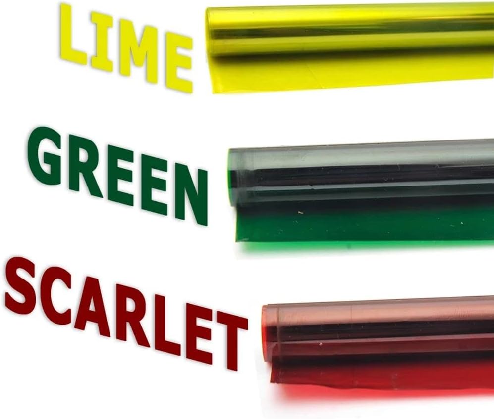 Filtro de gel, superposiciones de colores, película de color transparente, láminas de plástico de gel de corrección para fotografía, video, luz LED