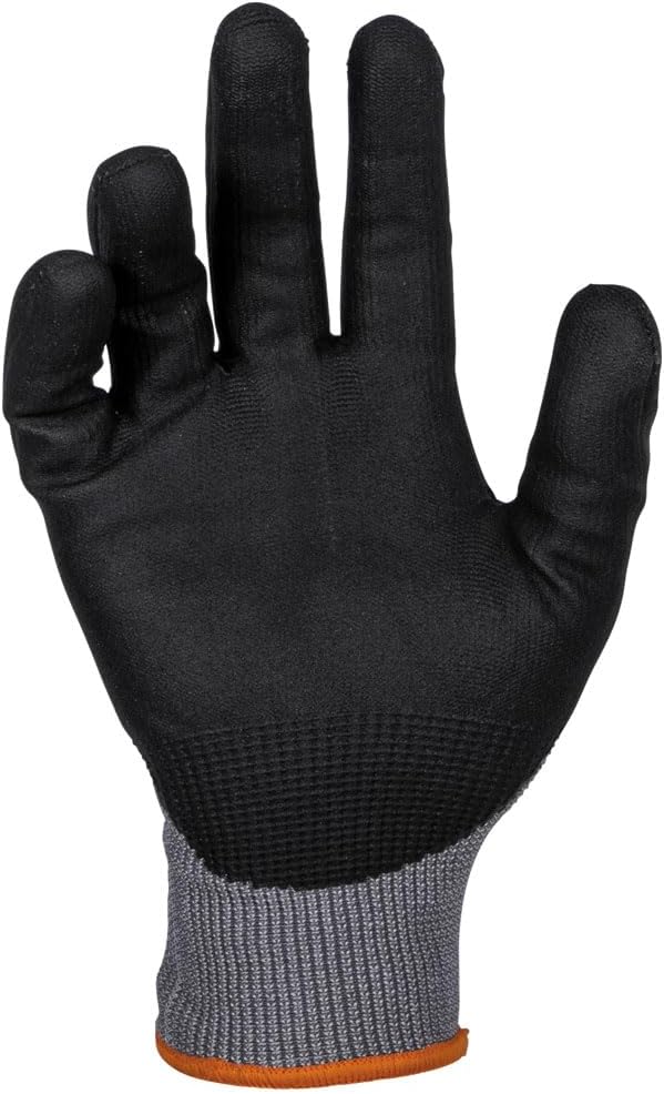 Klein Tools – Guantes de trabajo, guantes de punto resistentes a cortes ANSI A2 recubiertos de nitrilo, tela HPPE, aptos para pantalla táctil