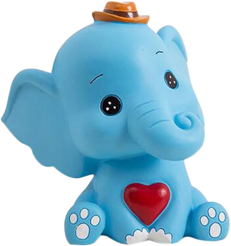 Operitacx Hucha de plástico con forma de elefante de almacenamiento de dibujos animados olla de almacenamiento de dinero en forma de elefante de