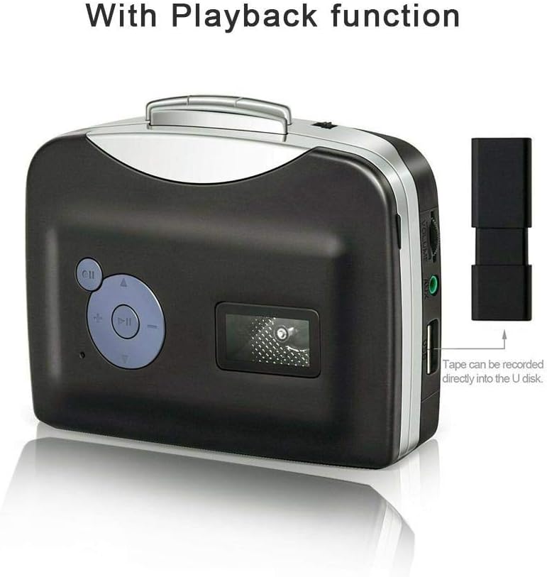 Convertidor de casete a MP3, casete USB estéreo cinta digital MP3 con auriculares, reproductor de cassette portátil, convertidor de cinta de casete