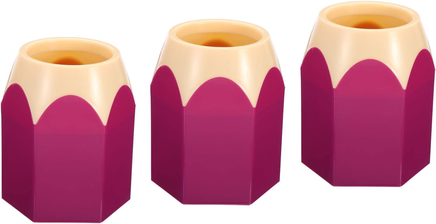 PATIKIL Portalápices, paquete de 3 soportes para bolígrafos para escritorio, bonito soporte de plástico para lápices, organizador de tazas, con