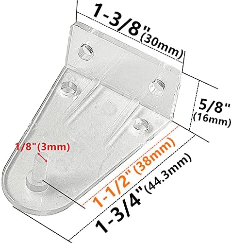 4 clips de sujeción para riel inferior de color transparente para persianas de alto perfil de 2 pulgadas