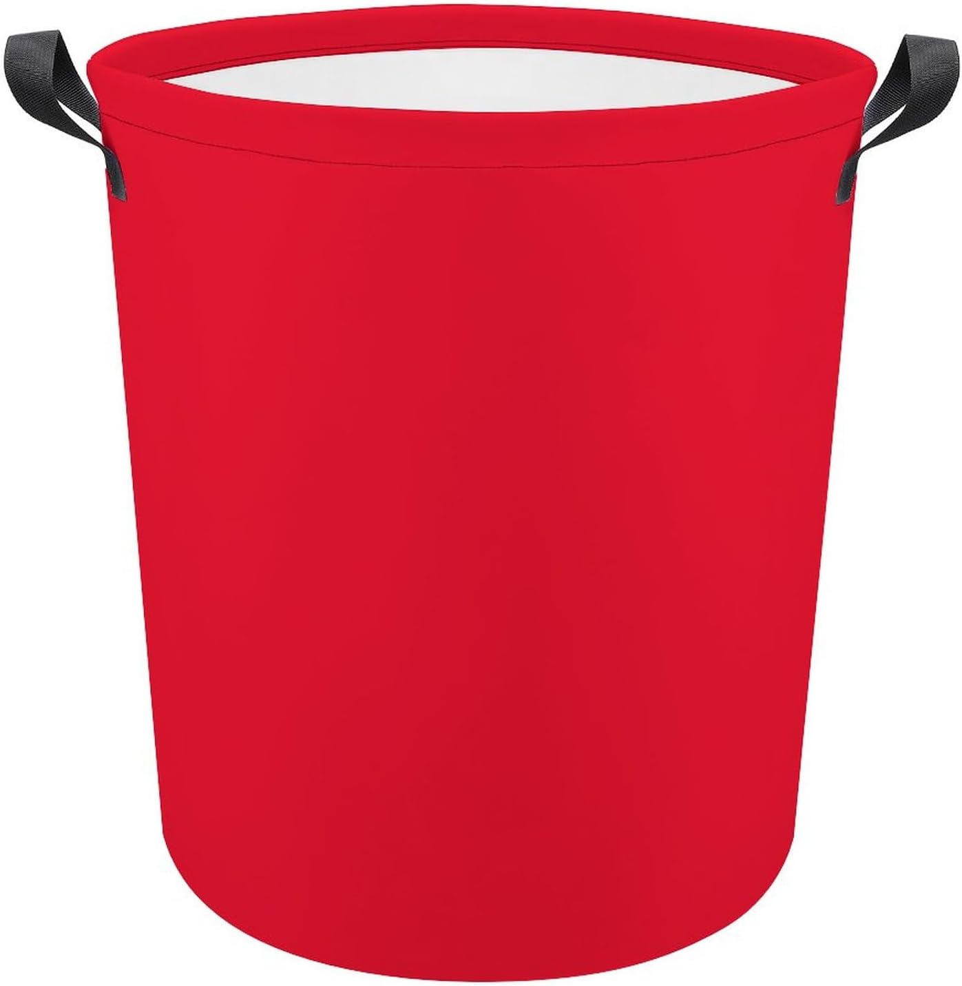 Cesta grande para la ropa sucia, color rojo, elegante, cuadrada, impermeable, plegable, con asas, para dormitorio universitario, artículos
