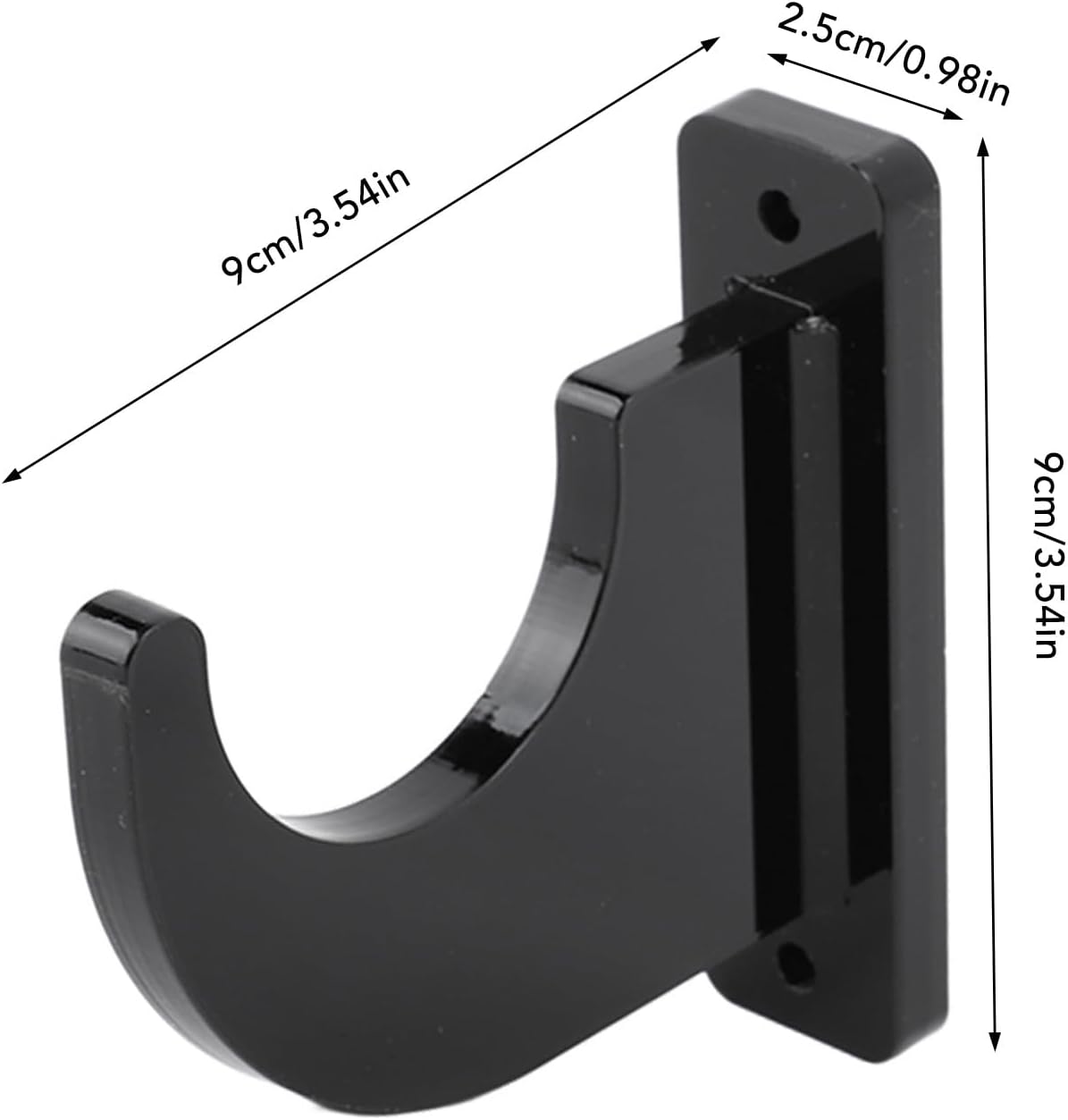 2 soportes para espadas, soporte de pared de acrílico pulido, soporte de carga fuerte, gancho de espada ajustable para hachas sables de luz, soporte