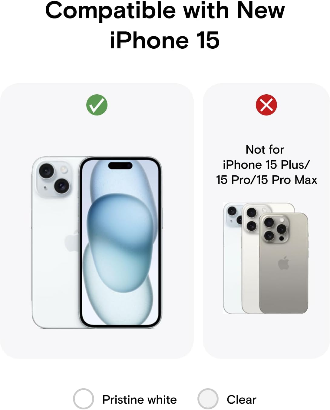 MOFT Funda magnética para iPhone 15, antiamarilleamiento y arañazos, protección de grado militar, sin BPA, a prueba de golpes, transparente