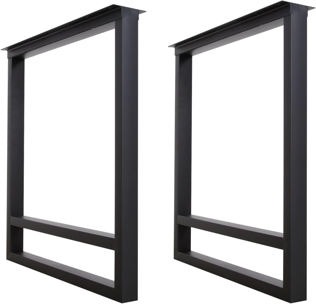 SSS Furniture Juego de 2 patas de mesa de metal resistente de tubo cuadrado de hierro para escritorio, patas de mesa de comedor, oficina, patas de