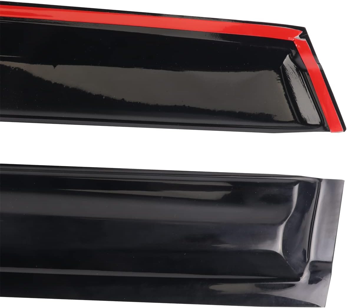 DOLKSN Deflectores con cinta adhesiva para ventana, protectores de lluvia, para ventana, ajuste Rogue 2014-2020, accesorios para camiones de humo
